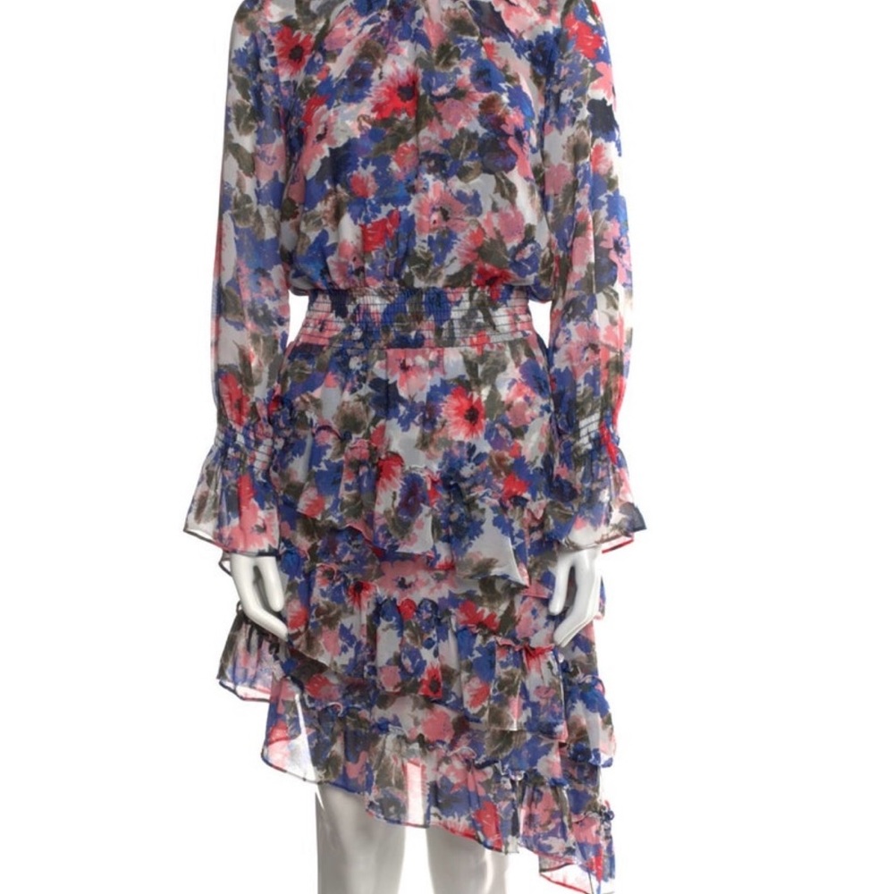 Misa Los Angeles Multicolor Floral Long Sleeve Dress